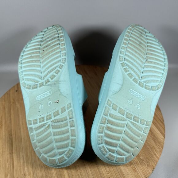 Crocs Classic Blue Slide Mens 7 Womens 9 Sandals Slip On Comfort - Picture 5 of 6